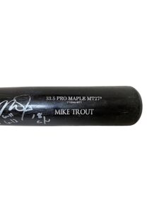 2018 Mike Trout Los Angeles Angels Game-Used & Autographed Multiple Home Run Bat