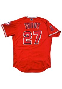 2018 Mike Trout Los Angeles Angels Game-Used Jersey