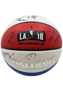 2018 NBA All-Star Game Dual Team-Signed Spalding LE Basketball