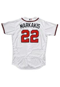 2018 Nick Markakis Atlanta Braves Game-Used Opening Day Walk Off Home Run Jersey