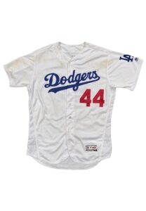 2018 Rich Hill LA Dodgers Game-Used Home Jersey