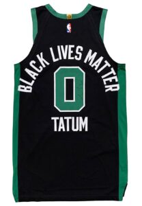 2019-20 Jayson Tatum Boston Celtics “Black Lives Matter” Game-Used & Signed Jersey