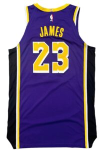 2019-20 LeBron James LA Lakers Game-Used Jersey