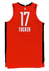 2019-20 PJ Tucker Houston Rockets Playoffs Game-Used Jersey