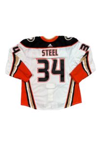 2019-20 Sam Steele Anaheim Ducks Game-Used Jersey