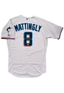 2019 Don Mattingly Miami Marlins Manager Issued & Signed Road Jersey