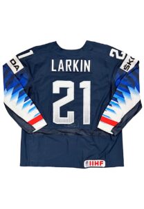 2019 Dylan Larkin Team USA IIHF Championships Game-Used Jersey