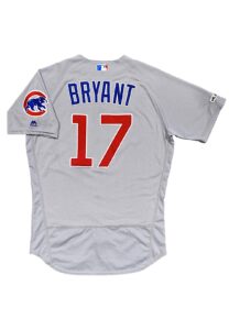 2019 Kris Bryant Chicago Cubs Game-Used 5 Home Run Road Jersey