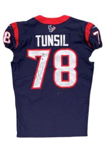 2019 Laremy Tunsil Houston Titans Game-Used & Autographed Jersey