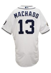 2019 Manny Machado San Diego Padres Game-Used/Issued Home Jersey