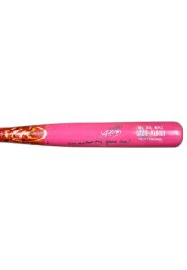 2019 Ozzie Albies Atlanta Braves Game-Used & Signed Mothers Day Bat