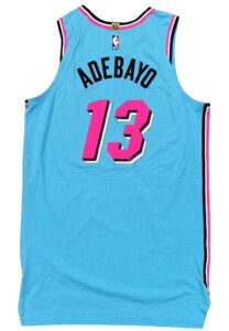 2020-01 Bam Adebayo Miami Heat Game-Used City Jersey