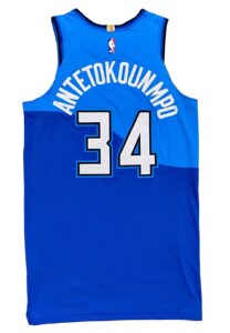 2020-21 Giannis Antetokounmpo Milwaukee Bucks Game-Used/Game-Issued City Edition Jersey