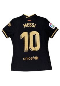 2020-21 Lionel Messi Barcelona Match-Used Special Edition Black Jersey