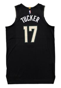 2020-21 P J Tucker Milwaukee Bucks Game-Issued Statement Jersey