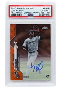 2020 Topps Chrome Luis Robert Rookie Autographs Orange Wave Refractor #RALR