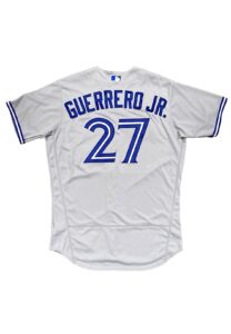 2020 Vladimir Guerrero Jr. Toronto Blue Jays Game-Issued Road Jersey