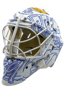 2021-22 Connor Ingram Nashville Predators Practice-Worn Custom “Batman Themed” Goalie Mask