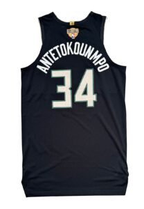 2021 Giannis Antetokounmpo Milwaukee Bucks NBA Finals Statement Edition Jersey Game-Issued Jersey