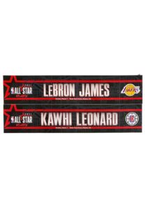 2021 LeBron James & Kawhi Leonard NBA All-Star Game Locker Nameplates