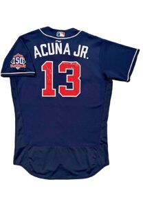 2021 Ronald Acuna Jr. Atlanta Braves Game-Used & Signed Multiple Home Run Jersey