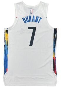 2022-23 Kevin Durant BK Nets Game-Used City Jersey