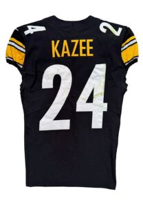 2022 Damontae Kazee Pittsburgh Steelers Game-Used Jersey