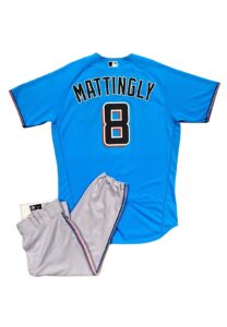 2022 Don Mattingly Miami Marlins Coaches Worn Jersey & Pants