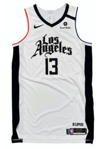 3/10/2020 Paul George Los Angeles Clippers Game-Used City Edition Jersey