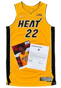 3/11/2021 Jimmy Butler Miami Heat Game-Used Earned Jersey