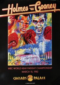 3/15/1982 Holmes vs. Cooney LeRoy Neiman Autographed Fight Posters