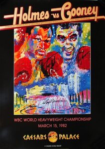 3/15/1982 Holmes vs. Cooney LeRoy Neiman Autographed Fight Posters