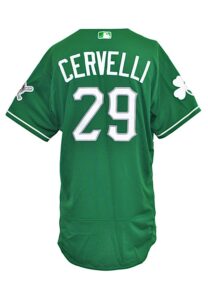 3/17/2016 Francisco Cervelli Pittsburgh Pirates Game-Used Spring Training St. Patrick’s Day Jersey