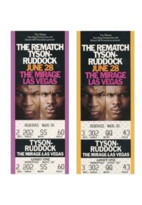 3/18/1991 Tyson vs. Ruddock Full Fight Tickets