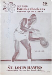 3/2/1965 NY Knicks vs. St. Louis Hawks Program Autographed by 28 NBA Players