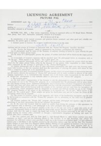 3/23/1963 Duke Snider Signed Licensing Agreement