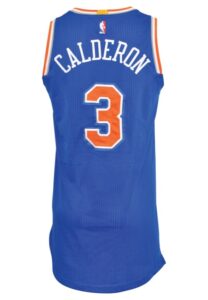 3/24/2016 Jose Calderon New York Knicks ‘Nueva York’ Game-Used Home Jersey (Steiner Sports LOA)