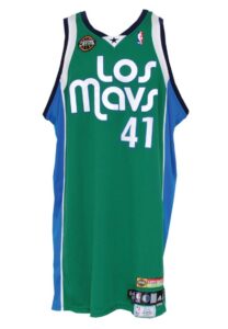 3/25/2009 Dirk Nowitzki Dallas Mavericks Game-Used Noche Latina Night Jersey (Team Letter)