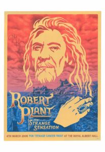 3/4/2005 Robert Plant & Strange Sensation Royal Albert Hall Autographed Numbered 18″x25″ Poster #79/100