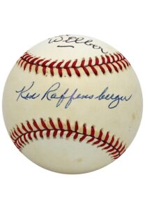 “3 HR’s On 1st Pitch In One Game” Dual-Signed Baseball