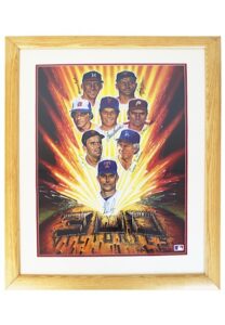 300 Victory Pitchers Multi-Signed LE Framed Lithograph Included Spahn, Seaver, Wynn & More