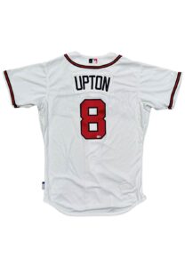 4/1/2013 Justin Upton Atlanta Braves Game-Used Opening Day Home Run Jersey