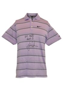 4/10/2010 Tiger Woods The Masters Tournament-Worn & Autographed Round 3 Saturday Polo