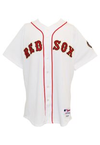 4/11/2005 Bill Mueller & Mark Bellhorn Boston Red Sox Opening Day “Ring Ceremony” Worn Home Jersey