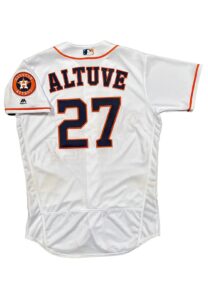 4/11/2016 Jose Altuve Houston Astros Game-Used Home Jersey