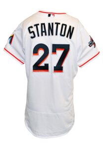 4/12/2017 Giancarlo Stanton Miami Marlins Game-Used Home Jersey