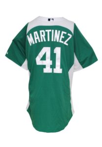 4/14/2011 Victor Martinez Detroit Tigers Spring Training Worn St. Patrick’s Day Jersey & Cap