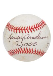 4/15/1993 Sparky Anderson’s Autographed Game-Used 2,000th Win Baseball