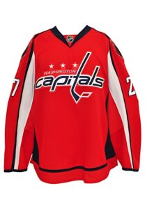 4/15/2011 Karl Alzner Washington Capitals NHL Playoffs Game-Used Home Jersey