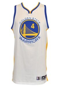 4/16/2016 Brandon Rush Golden State Warriors NBA Playoffs Game-Used Home Jersey (NBA LOA • 73-9 Season)